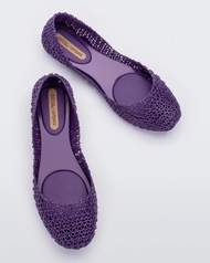 Melissa Campana Papel jelly flats 紫色塑膠網紋平底鞋 果凍鞋 膠鞋 雨鞋 防水鞋 啫喱涼鞋 39號 39碼 Women purple waterproof balle