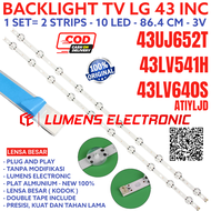BACKLIGHT TV LED LG 43 INC 43UJ652 T 43LV640 43LV541 S 43LV640S 43UJ652T 43LV541H H ATIYLJD 43UJ 43LV LAMPU BL 10K 3V 10 MATA LENSA LED KODOK BESAR 3 VOLT LG BL LED TV 43INCH 43INC 43 IN INCH IN LG
