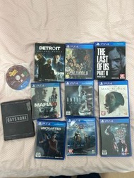 PS4 Games  最後生還者2鐵盒版  底特律變人限定版  往日不再鐵盒版  戰神  sleeping dogs  黑相集  until dawn  最終幻想  神秘海域  黑手黨  雙人同行