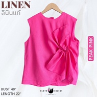 SLOTH SELECT เสื้อลินินแท้💯 ดีไซน์แต่งโบว์น่ารักสุดจึ้ง ใส่ออกมาแล้วน่ารักมากกก