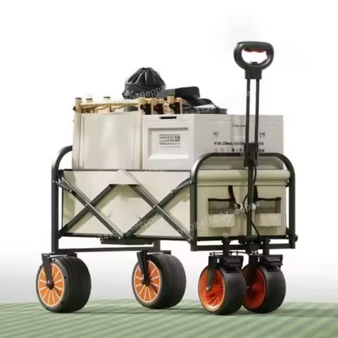 3-6KM Folding Electric Truck Multifunctional Vehicle Camping Trolley Cart Pure Electric Drive Collap