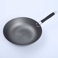 Wok New Generation Cast Iron Wok Flat Glossy Flat Bottom Round Bottom Uncoated Cast Iron Wok