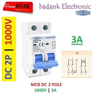 [3A] TOMZN MCB DC 2P 1000V 3A Circuit Breaker Solar PV Solar Panel