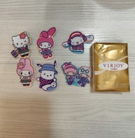 三麗鷗 Sanrio Hello Kitty 玉桂狗 Cinnamoroll PC狗 Pochacco My Melody 食玩 貼紙 little twin stars 雙子星 襟章