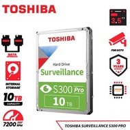 Toshiba S300 Pro Surveillance 10TB - Harddisk Internal - HDD SATA 3.5"