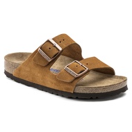 Birkenstock Arizona Soft Footbed Suede Leather Unisex Regular Width Sandals in Mink