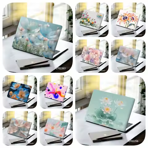 Artistic Flower Series Oil Painting Stickers 15.07 X 10.82 Inches Waterproof Notebook Computer Stick