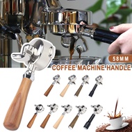 [Ready Stock]58mm Espresso Portafilter Stainless Steel Single-Mouth/Double-Mouth Coffee Machine Handle Bottomless Filter Portafilter Coffee Tools