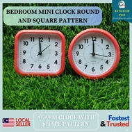 KITCHEN PRO | Classic Round And Square Mini Alarm Clock Bedroom Kitchen / Travel Adult Alarm Clock /