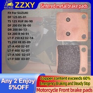 Front Sintered Metal Brake Pads For SUZUKI DF125 85-01 TS125 XUF 86-90 DF200 EV 98-00 DR200 86-13 SX