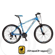 史特龍 StepDragon Shimano 27速鋁合金登山車 SMA-270 V夾(亮藍)-【台中-大明自行車】