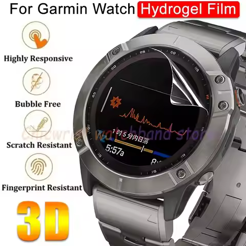 1-5Pcs Hydrogel Films for Garmin Fenix 8 7X 6X Pro 7 6 7S 6S 5 5S Solar AMOLED Screen Protector