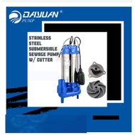 DAYUAN [[ 1HP/ 1.5HP/2HP ]] Stainless Steel Submersible Sewage Pump w/ Cutter