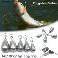 ONGIONEPW Weights Additional Weight Fishing Tools 3.5/5.3/7/10.5/14g Outdoors Water drop Tungsten Fa