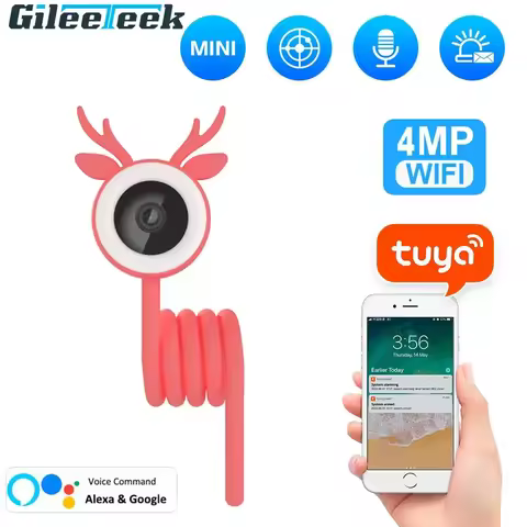 TUTA B1 HD Camera 4MP IP Camera Indoor WiFi Wireless Surveillance Mini Camera Automatic Tracking CCT