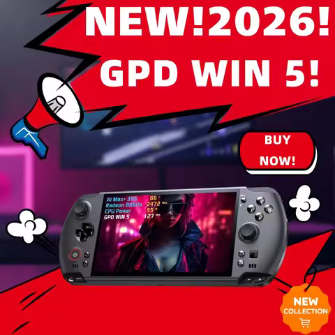 GPD WIN 5 Mini Game Machine PC AMD Ryzen AI Max 395 Processor 7-inch 120Hz 32GB/64GB/128GB LPDDR5 80