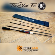 คันเบ็ด 4 ท่อน The Black Fin สำหรับสาย UL/Finesse ตกปลา อะจิ Aji, กระสูบน้ำไหล, กระพงบ่อเคี่ยว จาก PREYLAB พกพาสะดวก