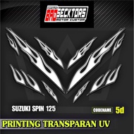 PUTIH Decal Sticker Striping Variations Transparent Uv Suzuki Spin Api Spin 125 R Spin 125 NR Suzuki