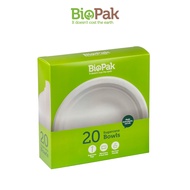 BioPak Sugarcane Bowls 470ml Plastic Free - 20 pcs Disposable Bowl