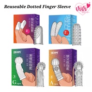 Vivi Dotted Finger Spike Condom Sleeve Reusable Women Kondom Jari Berduri Perempuan 颗粒手指安全套