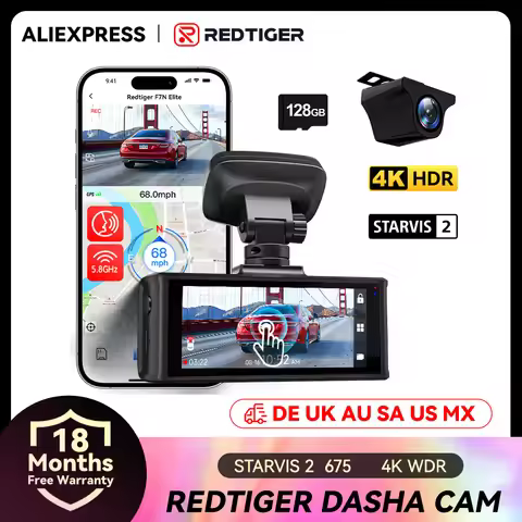 REDTIGER F7N ELITE STARVIS 2 Sensor 4K HDR Dash Cam Front and Rear 5.8GHz WiFi APP car camera WDR ca