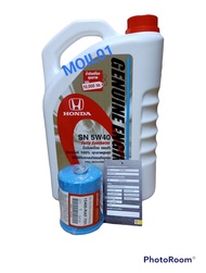 น้ำมันเครื่อง 5w40 สังเคราะห์แท้ แถมกรองHonda