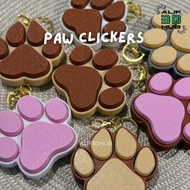 Fidget Clickers Cat & Dog Paws with keychain Fidget Toy Keychain Clicker Fidget Toy