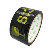 ****Adhesive Tape Be Careful To Break Width 2 Inches Length 18 Meters Black Background With Yellow L