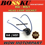 TZM HEAD LAMP SOCKET H4 FRONT BULB SOKET HS1 SOKET LAMPU DEPAN TZM BONUS LC V4 V5 V6 H4 BULB SOCKET 
