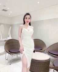 Đầm 2 Dây Cổ Đổ Chất Liệ Vải Umi Luna Fashion