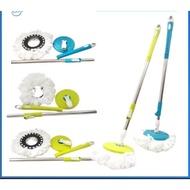 A7 - Refill Handle Stick + Spin Mop Cloth Spare Spin Mop Stick