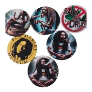 Pin/Bros collection contains 6 pcs of Poto Bob marley theme 3D full color 4.4 cm