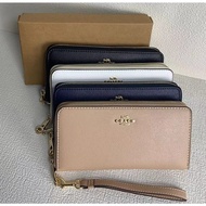 Coach CK427 Women Men Long Zip Around Wallet  New Hand Bag, Long Purse 427