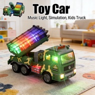 Missile Music Car Truck Toys Engineering Excavator Toy Car Kids Light