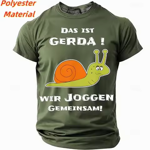 3D Printed Cartoon Snail T Shirt For Men Fun Colorful Pattern T-Shirts Summer Round Neck Kids Short