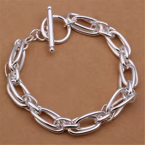 Noble nice for Men Women Chain 925 Sterling Silver Bracelets Noble Wedding Gift Party Fashion Jewelr