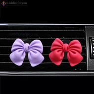 Wishlistforyou Car Interior Bow-knot Air Vent Freshener Perfume Clip Car Art Air Conditioning Clip C