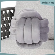[AmlesoMY] Soft Grey Knot Pillow Ball Throw Knotted Pillow Home Decoration Handmade Couch Decorative