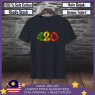 🔥Premium Cotton🔥 420 Baju Viral Lelaki 100% Cotton Men Tshirt Baju Tshirt lelaki Baju Perempuan Baju