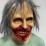 NEW Realistic Bald Zombie Latex Mask with Bloody Mouth - Scary Walking Dead Style Cosplay Prop for H