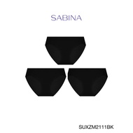 ⊱⊱Sabina กางเกงชั้นใน (Set 3 ชิ้น) (ทรง Bikini) รุ่น Panty Zone รหัส SUXZM2111BK สีดำ