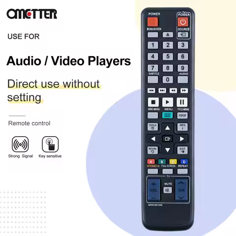 New AK59-00104R Remote For Samsung DVD Blu-Ray Player BD-C6800 HT-D5130 BD-D5700 BD-C5500 BD-P1600 B