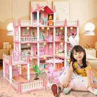 [QQ newborn] Barbie Doll House For Kids Girl Barbie House Dollhouse Castle Toys For Girls Toys For K