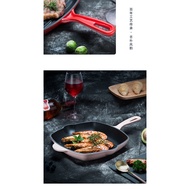 Enamel Steak Pot Striped Pan Non-Stick Pan Induction Cooker Cooker Universal/Frying Pan Steak Cookin