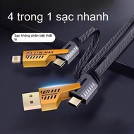 Mecha Style 4-in-1 Multifunctional Fast Charging Cable Dual Type-C / LN Charging - Fast Charging Cab