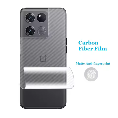 For OnePlus Ace 6 6T 5 3 3V 2 2V Pro Ultra Racing 3D Transparent Carbon Fiber Rear Back Film Stiker 