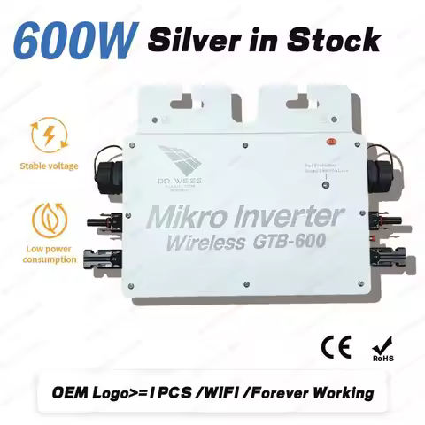 Graffiti WIFI 600W Grid Tied Inverter, Connect Dual 300W Panels, Solar Micro Inverter with App Monit