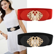 M1 Woman Hook Type Dress Belt Wide Belt with Pearl Versatile Woman Pearl Belt