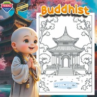 COLORING PAPER / COLORING / DRAWING PAPER / BUDDHIST / COLORING PAPER FOR PAUD, KINDERGARTEN, ELEMEN