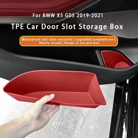 For BMW X5 G05 2019-2021 TPE Car Front Rear Door Side Storage Box Door Slot Organizer Tray Interior 